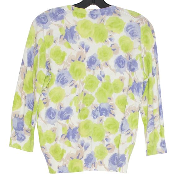 J Crew Cardigan Sweater Clare Cottage Boho Feminine Spring Floral Button Medium - Picture 2 of 6